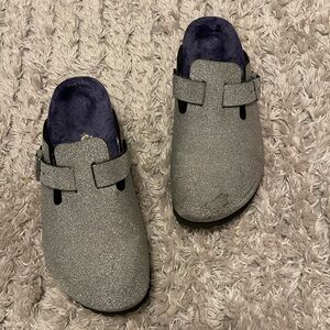 Silver Sparkly Birkenstocks